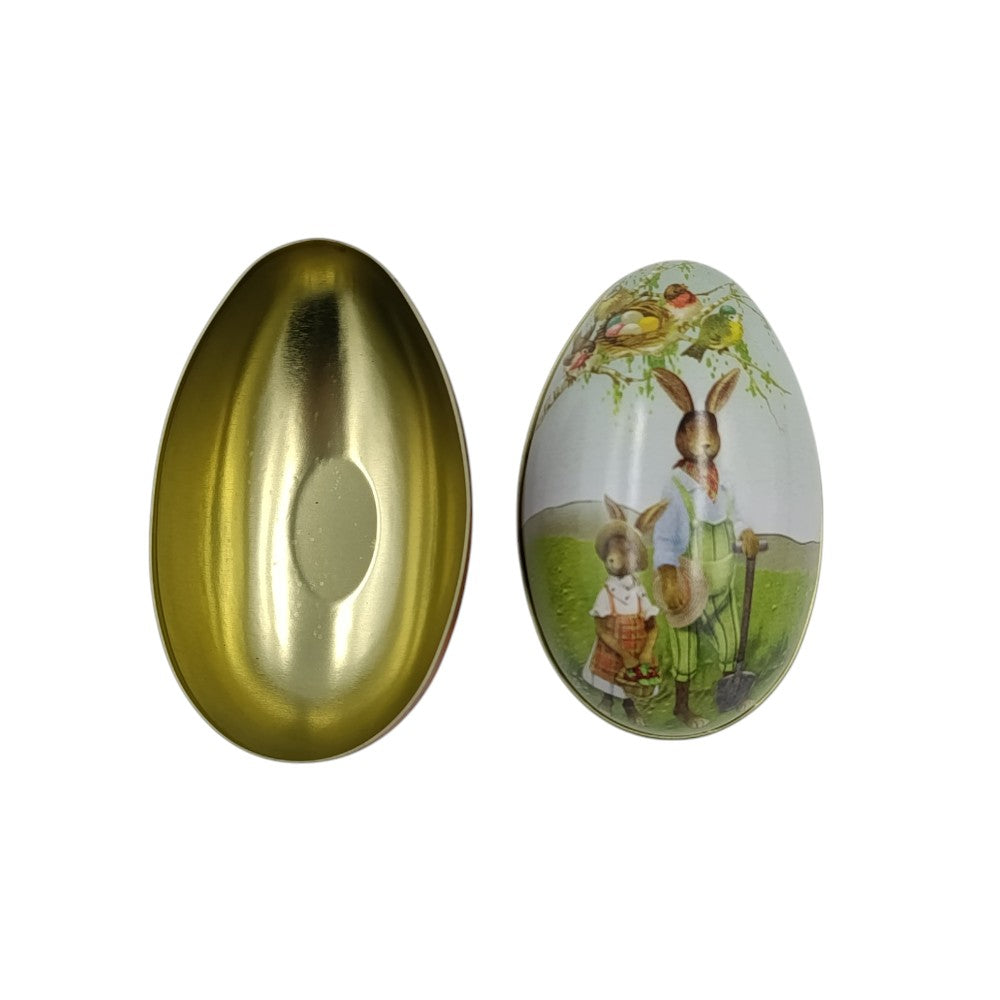 OEMΠασχαλινό Μεταλλικό Κουτάκι Σε Σχήμα Αυγό 11Χ7.5εκ 4 Σχέδια- 1Τμχpapell.gr